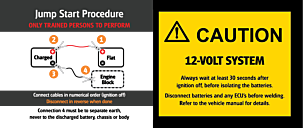 FH Vehicle Label Jump Start 12V - 150x60mm   