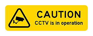 FH Caution CCTV in operation 80x25mm  
