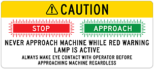 FH Caution Excavator Label 450x200mm