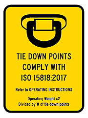 FH Tie Down Points Comply With ISO 75x100mm 
