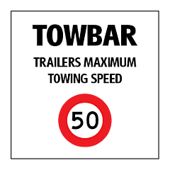 FH Towbar "50" Rating Label 40X40mm    
