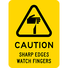Caution-Sharp Edges Watch Fingers