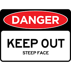 Danger - Keep Out Steep Face