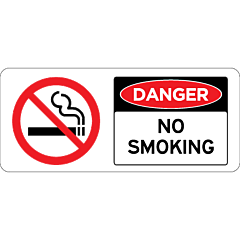 Danger with prohibition symbol  - No Smoking