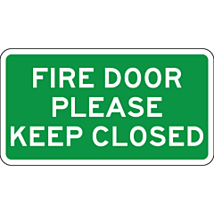 Fire Door Keep Closed 110x60mm