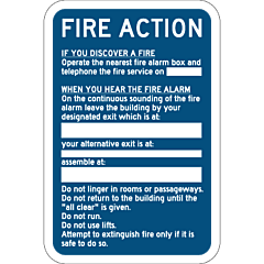 Fire Action Alarm 200x300mm