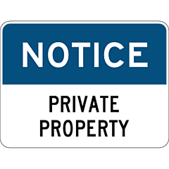 Notice - Private Property  