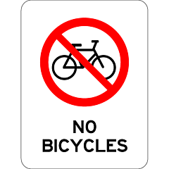 Prohibitory - No Bicycles 