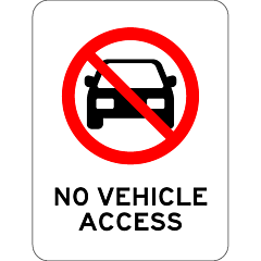 Prohibitory - No Vehicle Access 