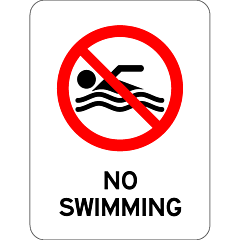 Prohibitory - No Swimming 