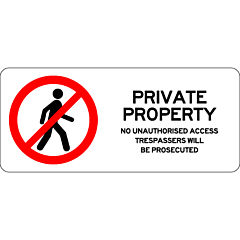 Prohibitory - No Private Property (Landscape)