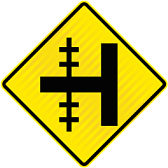 PW13.1 (WXR3) Railway Crossing on Side Road Uncontrolled Left