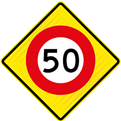 PW2.1 (WA3) Speed Limit Ahead