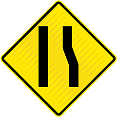 PW43-1 (WW1R) Road Narrows Right