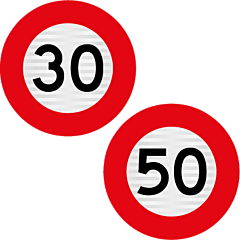 RG1-2 (RS1) RG1 Speed Limit - Double Sided