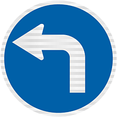 RG12 (RD5L) Turn Left (Blue Arrow to the Left)