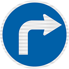 RG13 (RD5R) Turn Right (Blue Arrow to the Right)