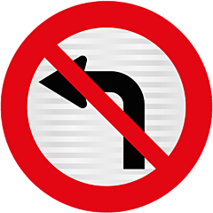 RG8 (RD1L) No Left Turn