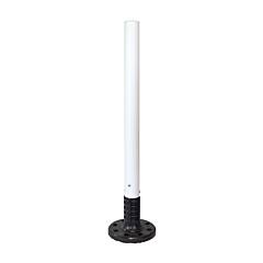 SafeT-Flex Surface Mount White Post 60x800mm Black Round base 