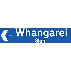Whangarei - IG 2 Lines - White on Blue 