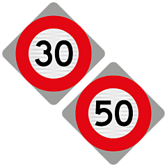  (RS1A) Temporary Speed Limit - Level 1 Double Sided