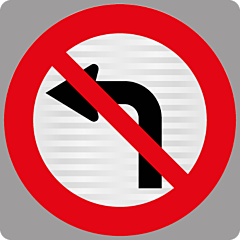 (RD1LB) Temp No Left Turn - Level 2