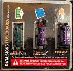 Data Signs Part: (53017) 3 way fuse holder Including Label