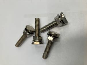 M8x35mm S/S Lip Lok Nuts/Bolts PKT100