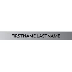 Door Name Plate Silver (EAVES) - 300x35mm