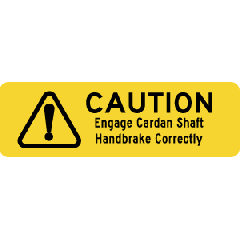 FH Caution Cardan Shaft Label 80x25