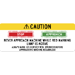 FH Caution Excavator Label 400x150