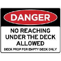 FH Danger Deck Prop Label 100x75mm