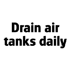 FH Drain Air Tanks Daily Black Vinyl 75x30mm