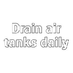 FH Drain Air Tanks Daily White Vinyl 75x30mm