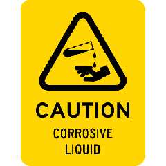 Caution-Corrosive Liquid