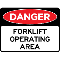 Danger - Forklift Operating Area