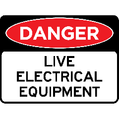 Danger - Live Electrical Equipment