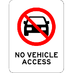 Prohibitory - No Vehicle Access 