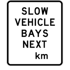 Slow Vehicle Bays Next _ km -  950x1100