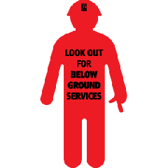 Look Out Below Cutout Man 696x1350mm