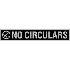 No Circulars Letterbox Plate 155x25mm