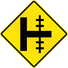 PW13.1-1 (WXL3) Railway Crossing on Side Road Uncontrolled Right