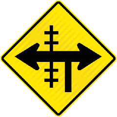 PW13.2 (WXL4) Railway Crossing at T Junction Controlled Left