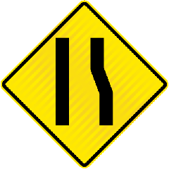 PW43-1 (WW1R) Road Narrows Right