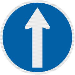 RG10 (RG5R) No Turns (Blue Arrow Straight)