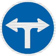 RG11 (RD5L) Turn (Blue T Intersection Arrows)