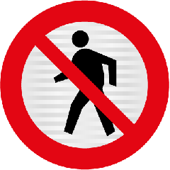 RG23 (RJ12) No Pedestrians