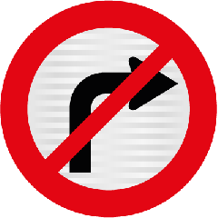 RG7 (RD1R) No Right Turn