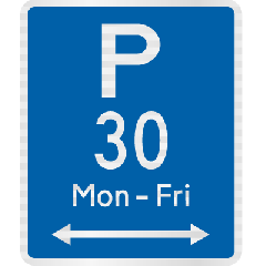 Parking Time Restriction Left & Right - Mon - Fri