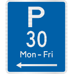 Parking Time Restriction Left - Mon - Fri